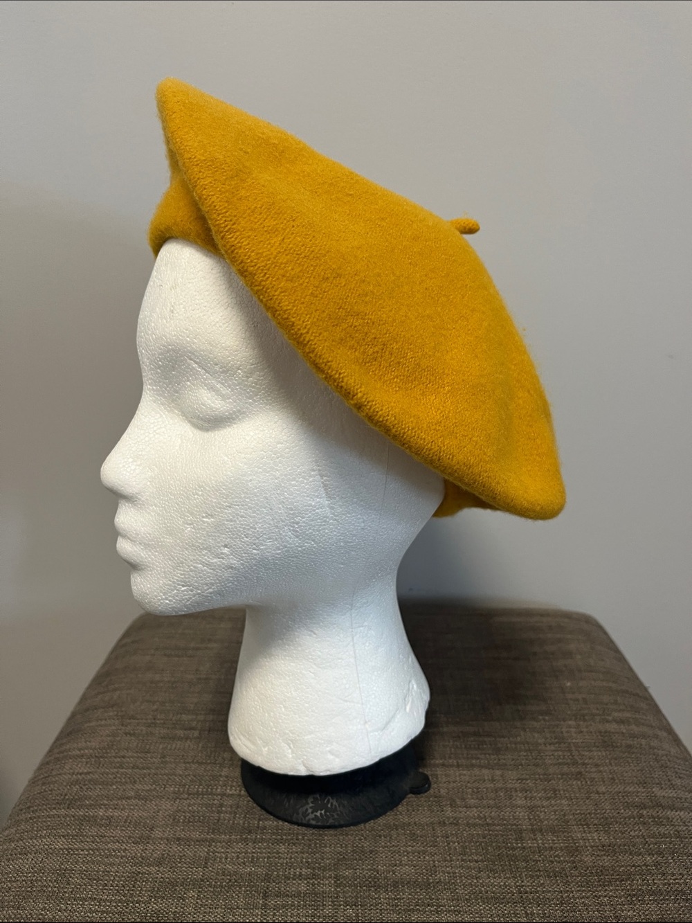 Loevenich Mustard Wool Beret